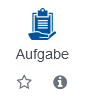 Screenshot: Button für Aktivität "Aufgabe"