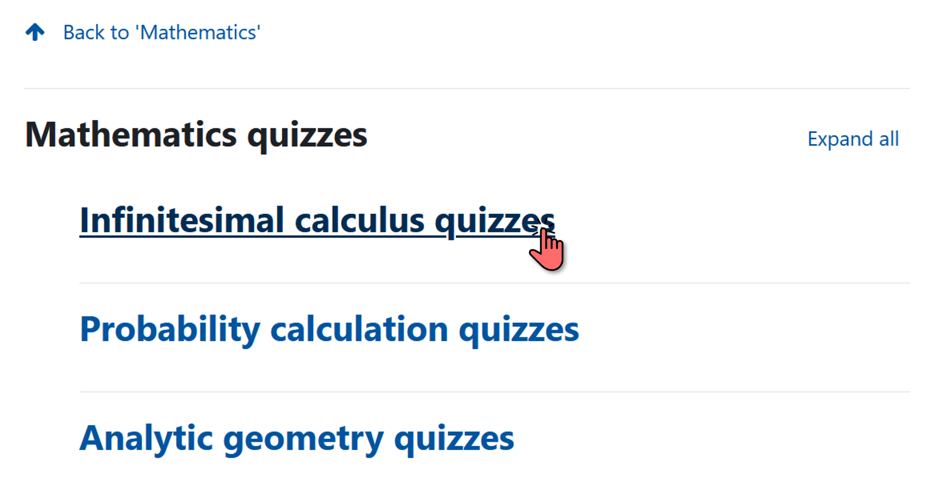 Sections that are links