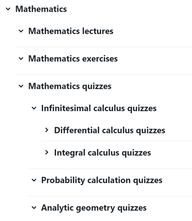 A section with three levels of subsections