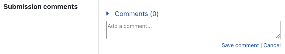 Submission comments area