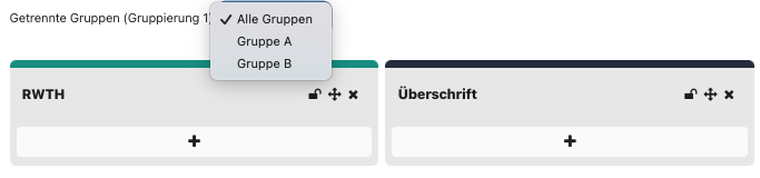 Screenshot: Beispiel für ein Gruppenboard