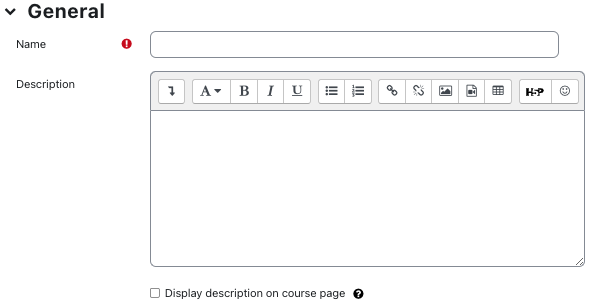 General settings of feedback