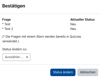 Bestätigen Seite Status zu ändern