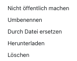 Liste von Mehr Button