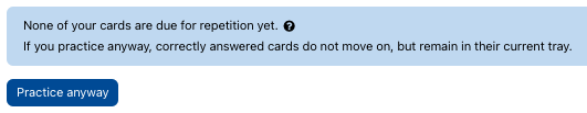 "Practice anyway" button