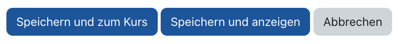 "Speichern" Buttons