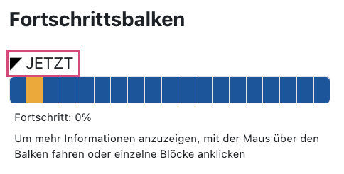 Jetzt-Markierung bei Fortschrittsbalken