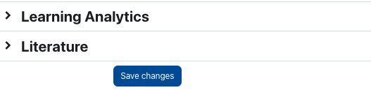 This part of the screen shows the bottom of the "Edit course settings" form. It offers the "Save changes" button.