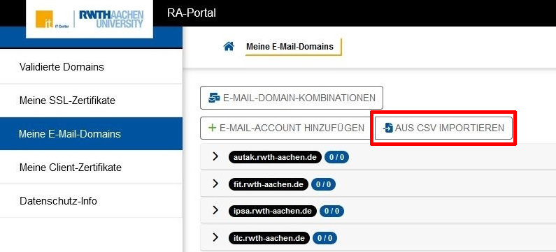 CSV importieren