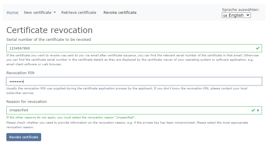 Revocation form 