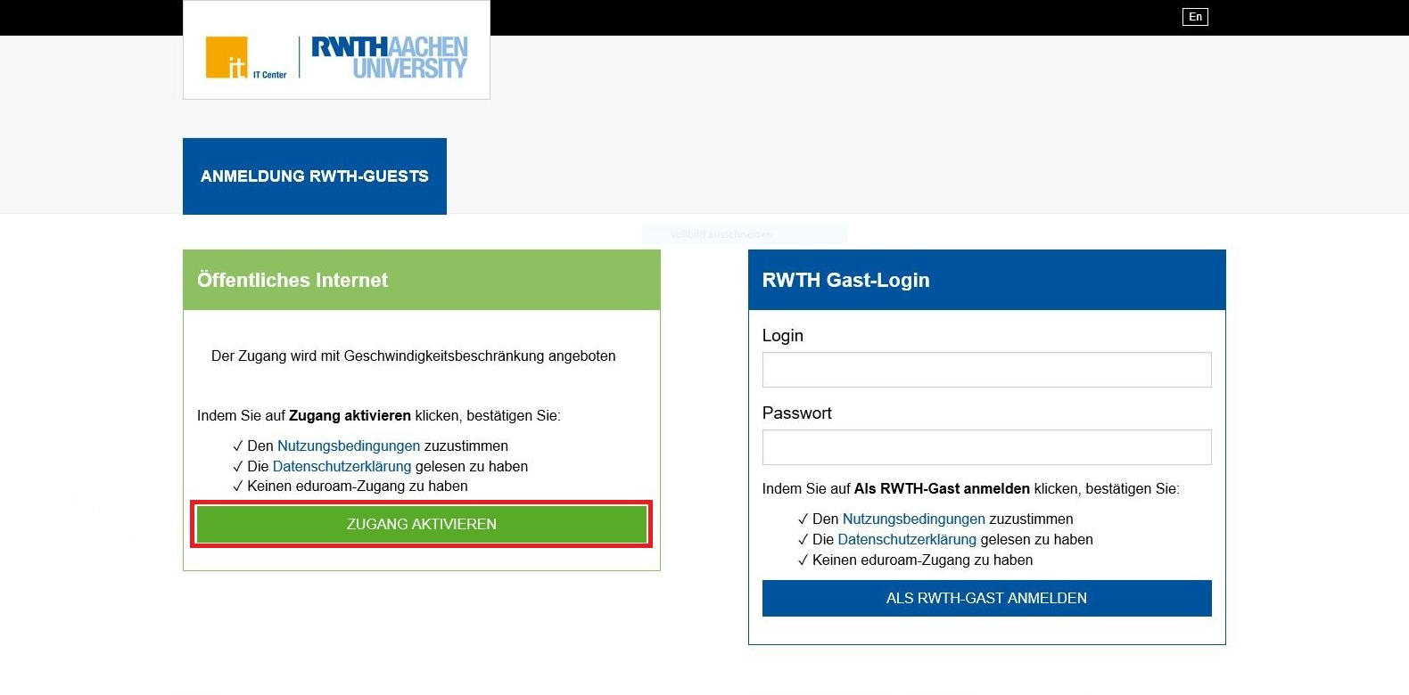 Mit RWTH-guests verbinden