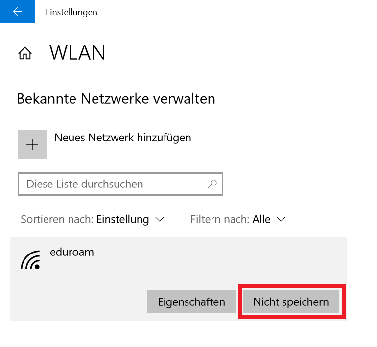  Eduroam löschen