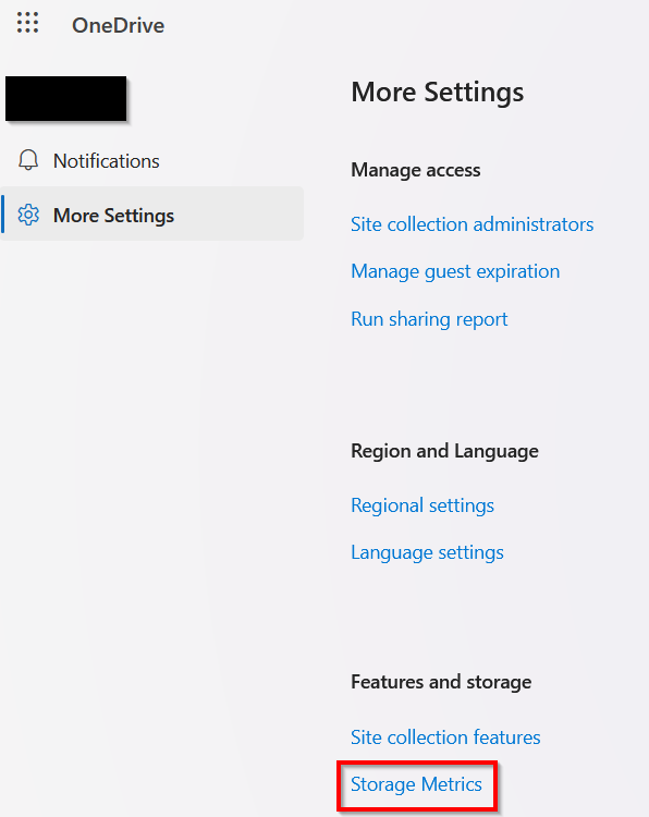 Screenshot of the "More settings" tab.