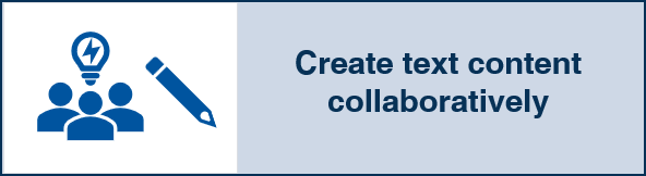 Create text content collaboratively