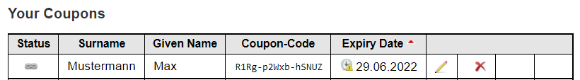 Extending specific coupons