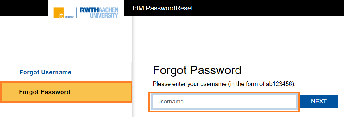 PasswordReset Forgot password