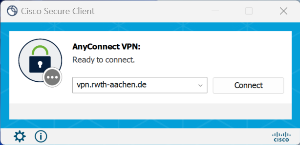 Start Cisco's AnyConnect Mobility Client