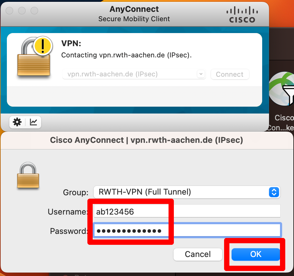 VPN Anmeldung
