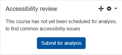 Screenshot of the 'Accessibility review'-block