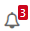 Bell icon for web notifications with number of unread notifications