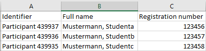 Screenshot Grading table in Excel