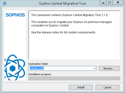 Entpacken vom Sophos Migration Tool