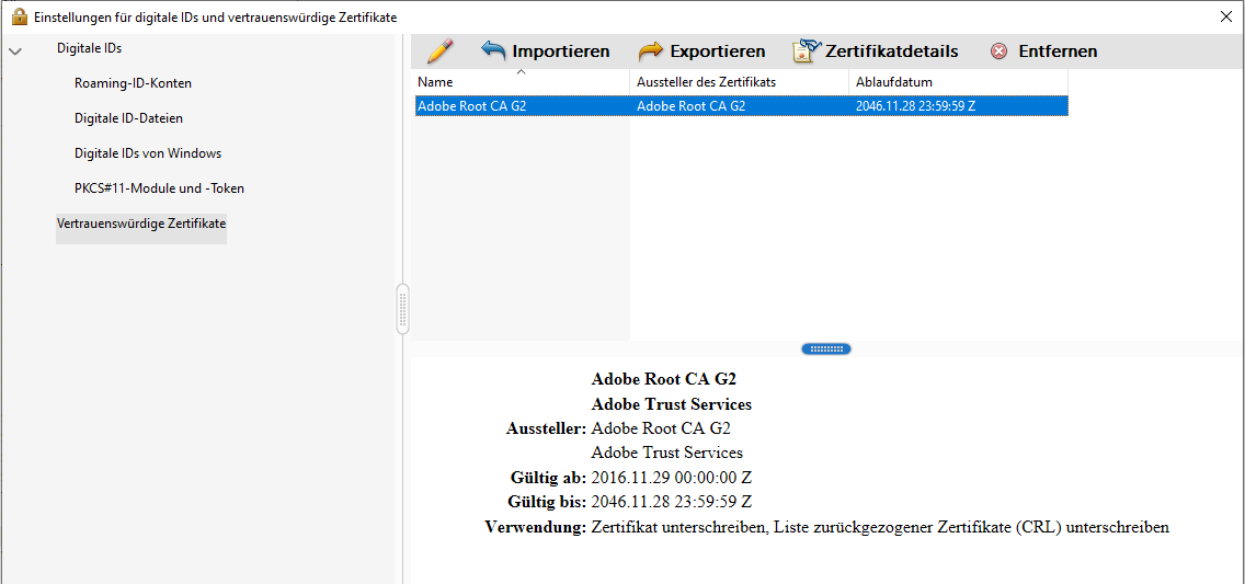 Adobe Root CA G2-Zertifikat
