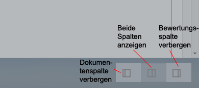 Screenshot: Spalten ein- oder ausblenden option