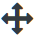 Screenshot: Symbol zum Verschieben von Kursbausteinen auf der Kursseite in der Form eines gleichseitigen Kreuzes mit Pfeilspitzen an allen Enden